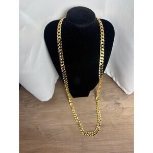 30", 9mm - Miami Cuban Chain in Stamped 14k Gold Over Brass